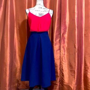 Everly Royal Blue Midi Skirt - Size M